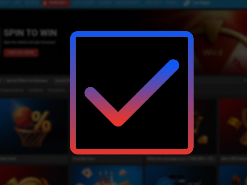 MegaPari checkbox with a tick